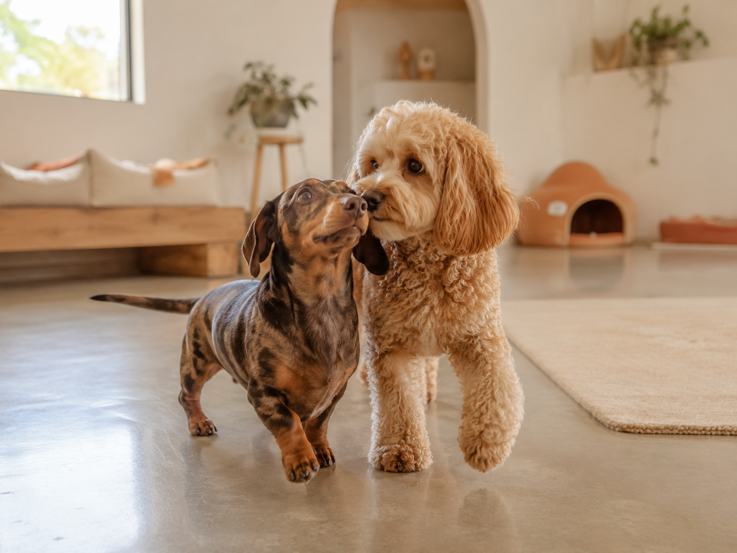Small dogs enjoying Yappy Days daycare
